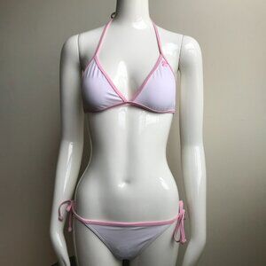 Billabong surf white & pink reversible bikini set